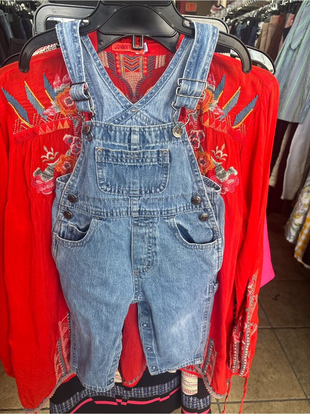 Vintage Arizona Jean Company Light Blue Denim Baby Overalls